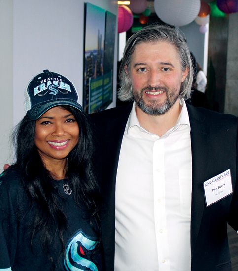 Tahmina Watson, KCBA President and Ben Byers, NLD President